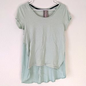 Mint high-low blouse